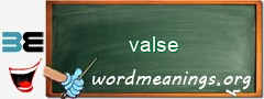 WordMeaning blackboard for valse